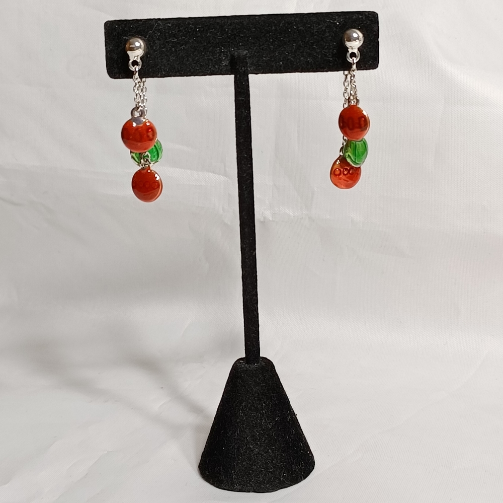 CHRISTMAS SPHERE DROP EARRINGS